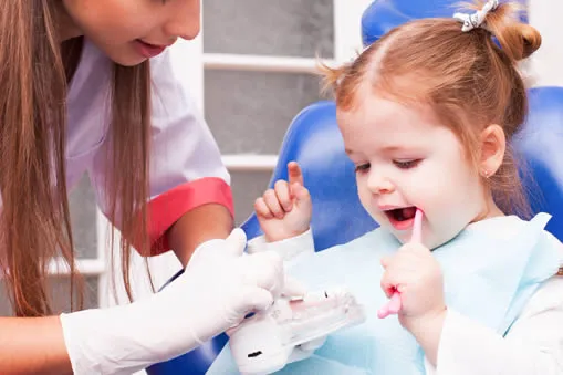 Young child during a dental examination